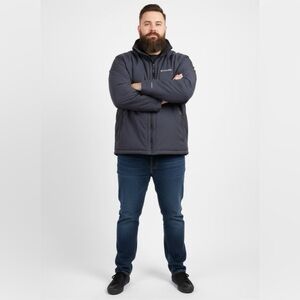 Columbia Bomber Jacket Mens XXL Gray Northern Voyage Fleece Lined Outdoor Casual